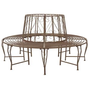 vidaXL Banc d'Arbre 8-Nombre de places &Oslash; 160 x 89 cm Acier
