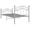 vidaXL Cadre de lit sans matelas gris m&eacute;tal 100x200 cm