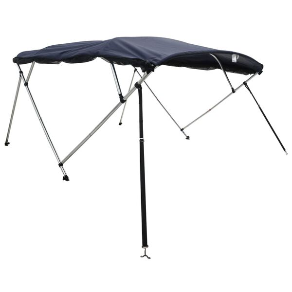 vidaXL Toit bimini &agrave; 4 arceaux parois en maille 243x(200-213)x137 cm