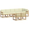 vidaXL Ensemble de canap&eacute;s d'ext&eacute;rieur 8 pc Blanc et cr&egrave;me Polyester
