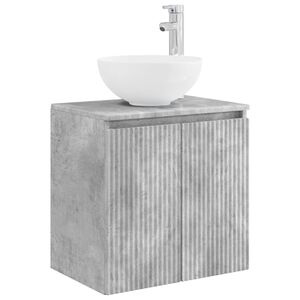 vidaXL Vanit&eacute; de lavabo mural Gris b&eacute;ton 49,5 x 41 x 64,5 cm