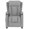vidaXL Fauteuil électrique de massage Gris clair Tissu
