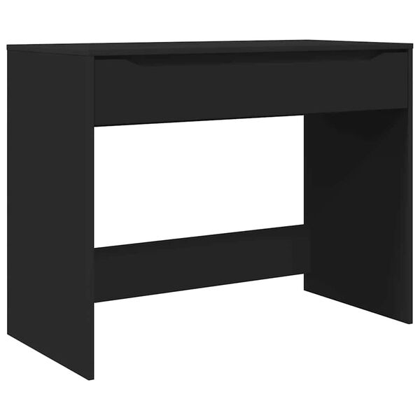 vidaXL Bureau avec tiroir Noir 100 x 50 x 78 cm Bois d'ing&eacute;nierie
