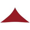 vidaXL Voile de parasol Tissu Oxford triangulaire 3,5x3,5x4,9 m Rouge