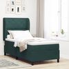 vidaXL Lit &agrave; ressorts avec matelas Vert fonc&eacute; 200 x 100 cm Polyester