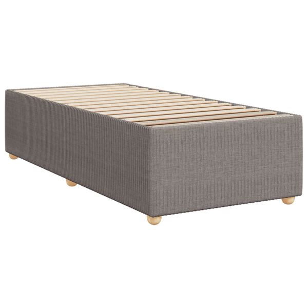 vidaXL Cadre de lit sans matelas taupe 90x200 cm tissu