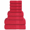 vidaXL Ensemble de serviettes FROGN 8 pcs rouge 360 g/m&sup2;