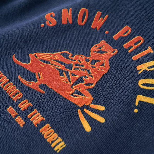 Sweatshirt à capuche pour enfants mélange bleu marine et orange 92