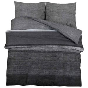 vidaXL Ensemble de housse de couette gris fonc&eacute; 140x200 cm Coton