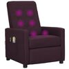 vidaXL Fauteuil &eacute;lectrique de massage Violet Tissu