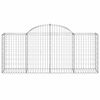 vidaXL Paniers &agrave; gabions arqu&eacute;s 4 pcs 200x50x80/100 cm Fer galvanis&eacute;