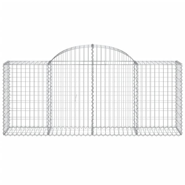 vidaXL Paniers &agrave; gabions arqu&eacute;s 4 pcs 200x50x80/100 cm Fer galvanis&eacute;