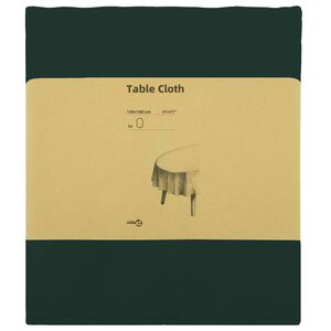 vidaXL Tissu de Table 5 pc ovale Vert fonc&eacute; 130 x 180 cm Polyester