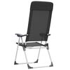 vidaXL Chaise pliante de camping lot de 2 Noir Aluminium