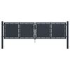 vidaXL Portail de jardin en acier 300 x 75 cm anthracite