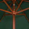 vidaXL Parasol avec poteau en bois 200 x 300 cm Vert
