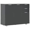 vidaXL Buffet Noir brillant 107x35x80,5 cm