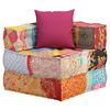 vidaXL Pouf modulaire avec oreiller Patchwork Tissu