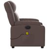 vidaXL Fauteuil de massage inclinable électrique marron similicuir