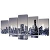 vidaXL Set de toiles murales imprim&eacute;es Horizon de New York monochrome