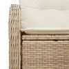 vidaXL Canapé de jardin Beige 121 x 62 x 69cm polyrotin