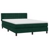 vidaXL Sommier &agrave; lattes de lit et matelas vert fonc&eacute; 160x220cm velours