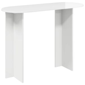 vidaXL Table console avec stockage Blanc brillant 100 x 39,5 x 75 cm