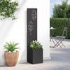 vidaXL &Eacute;cran de confidentialit&eacute; de jardin Floral Noir 32 x 150 cm