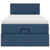 VidaXL Cadre de lit ottoman avec matelas bleu 80x200 cm tissu