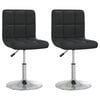 vidaXL Chaises &agrave; manger lot de 2 noir similicuir
