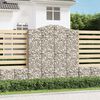vidaXL Paniers &agrave; gabions arqu&eacute;s 2 pcs 200x30x220/240 cm fer galvanis&eacute;