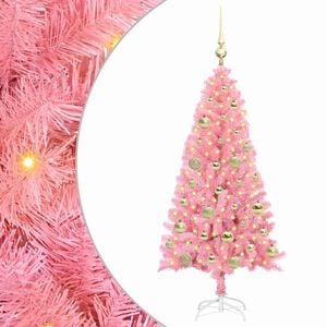 vidaXL Sapin de No&euml;l Rose 120 cm PVC