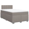 vidaXL Sommier &agrave; lattes de lit avec matelas taupe 120x190 cm tissu