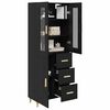 vidaXL Haut Armoire Chêne noir 69,5 x 34 x 180 cm Bois d'ingénierie