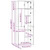 vidaXL Armoire de rangement ch&ecirc;ne fum&eacute; 70x42,5x225cm bois d'ing&eacute;nierie