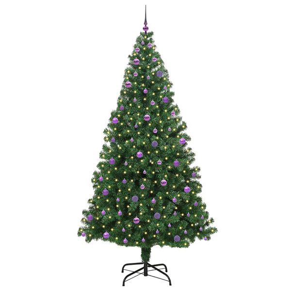 vidaXL Sapin de No&euml;l artificiel Vert 240 cm PVC, Acier et Plastique