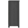 vidaXL Buffets 2 pcs Gris 40x35x80 cm Bois massif de pin