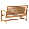 vidaXL banc Marron et Cr&egrave;me 110 x 66 x 76 cm Bois de teck massif