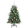 vidaXL Sapin de No&euml;l artificiel Vert 120 cm PVC, m&eacute;tal et plastique
