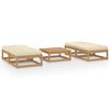 vidaXL Salon de jardin 5 pcs avec coussins Bois de pin massif