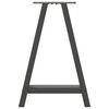 vidaXL Pieds de table &agrave; manger en forme de A 2 pi&egrave;ces Anthracite 50 x (72-73) cm Acier
