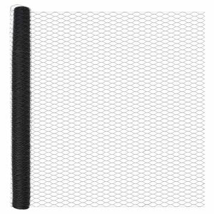 vidaXL Cl&ocirc;ture hexagonale avec poteau 10 x 1,6 m Gris Maille