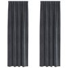 vidaXL Rideaux occultants 2 pc Gris clair 140 x 260 cm Velours
