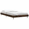 vidaXL Cadre de lit sans matelas ch&ecirc;ne fum&eacute; 90x190cm bois d'ing&eacute;nierie