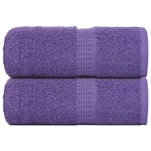 vidaXL Serviettes de visage FROGN 2 pcs violet 30x30 cm 360 g/m&sup2;