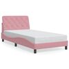 vidaXL Cadre de lit sans matelas rose 100x200 cm velours