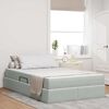 vidaXL Lit avec rangement et matelas Gris clair 120 x 200 cm Velours
