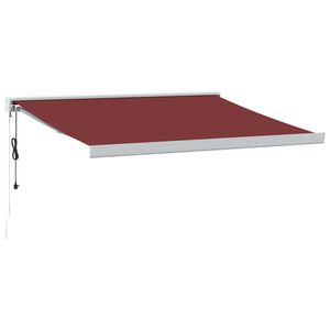 vidaXL Auvent r&eacute;tractable automatique bordeaux 300x250 cm