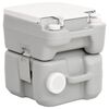 vidaXL Toilette de camping portable gris et blanc 20+10 L PEHD