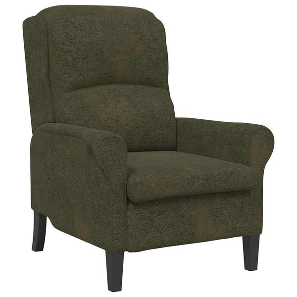 vidaXL fauteuil Vert arm&eacute;e 76 x 94 x 102 cm Simili cuir